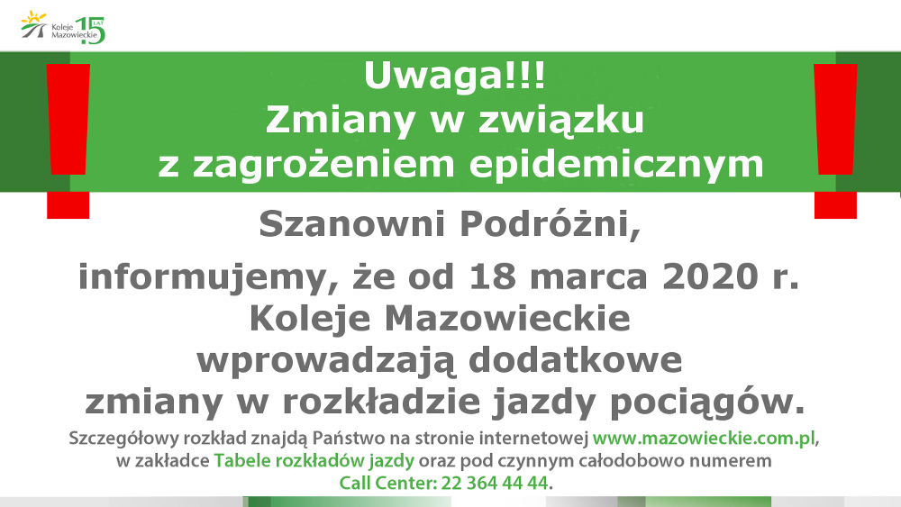 zmiana rozkładu KM